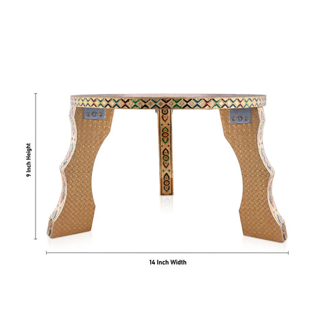 Giri Bajot Meenakari Design Chowki For Pooja